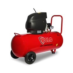 ปั๊มลมขับตรง โปโล (POLO) รุ่น SGBM9033 (ปั๊มลมโรตารี่) กำลังมอเตอร์ 3 แรงม้า (2237 วัตต์) ขนาดถังลม 50 ลิตร แรงดัน 8 บาร์ ปริมาณลม 198 ลิตร/นาที