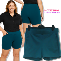 Ha6521-2 *แบรนด์นอก Torrid* ไซส์ 3 กางเกงเลกกิ้งสาวอวบขาสั้น มีกระเป๋า 2 ข้าง งานสวย ใส่ออกกำลัง หรือใส่กับเสื้อยืดตัวยาวก็เก๋ สีน้ำทะเล รอบเอว 42 ยืด 50 (ดึงสุดมือถึง 56) สะโพก 46 - 60 ต้นขา 28 - 40 ยาว 15.5 นิ้ว