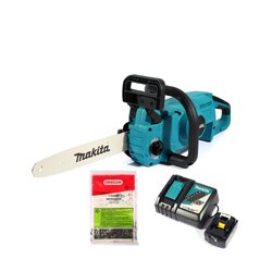 MAKITA เลื่อยโซ่ไร้สาย 18 โวลต์ ความยาวบาร์ 12 นิ้ว รุ่น DUC307RTX1 ความจุถังน้ำมันโซ่ 150 มล. มอเตอร์ไร้แปรงถ่าน รวมแบตเตอรี่และแท่นชาร์จ (มากีต้า)