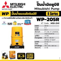 WP-205R ปั๊มน้ำอัตโนมัติ(ถังกลม)