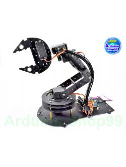 6DOF Robot Arm Kit + ( Gripper ปากคีบดำ )
