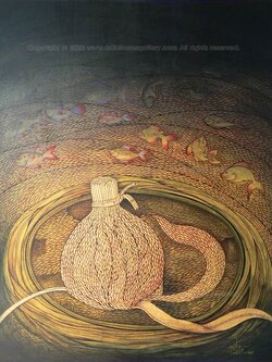 ผลงานศิลปะ "มงคลแห่งข้าว"