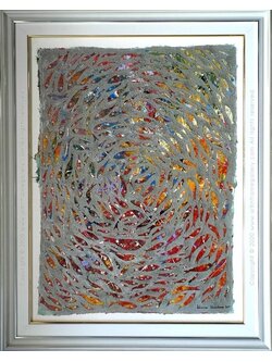 ผลงานศิลปะ "สีสันแห่งปลา"