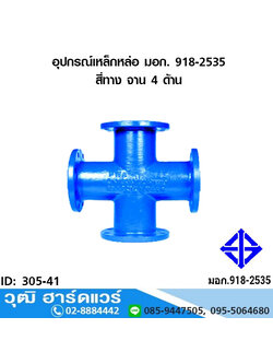 อุปกรณ์เหล็กหล่อ มอก. สี่ทาง จาน 4 ด้าน