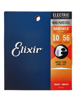 Elixir - สายกีตาร์ 7 สาย NANOWEB LIGHT 10-56