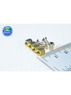 M3*5 double-pass hexagonal Copper column( 1 ชุด 4 ตัว )+น๊อตหัวตัดแบบฝัง 4 ตัว