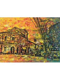 ผลงานศิลปะ "เมืองเก่าภูเก็ต"