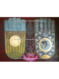 ผลงานศิลปะ "พุทธบาท"