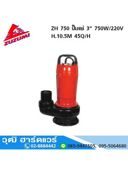 ZUZUMI ZH 750 ปั๊มแช่ 3" 750W/220V H.10.5M 45Q/H