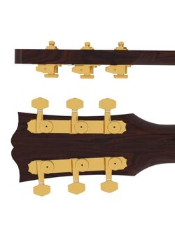 HIPSHOT - Guitar Tuner Upgrade Kit for 3+3 Headstocks (10mm Post Holes)