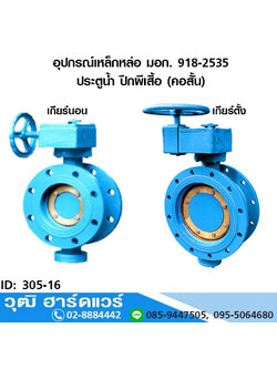 อุปกรณ์เหล็กหล่อ มอก. ประตูน้ำ ปีกผีเสื้อ (คอสั้น)