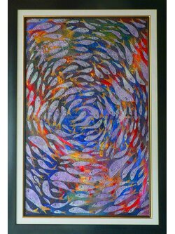 ผลงานศิลปะ "สีสันแห่งปลา"