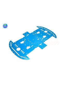 โครงรถหุ่นยนต์Aluminum Alloy 1.5mm Smart car chassis 4wd (แบบแผ่นเรียบ)