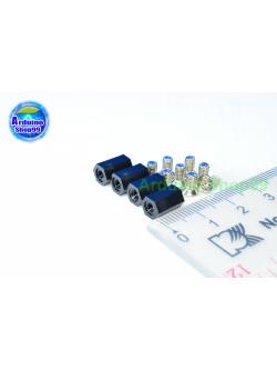 M3*10 column double-pass Black ( 1 ชุด 4 ตัว )+น๊อตหัวตัดแบบฝัง 8 ตัว