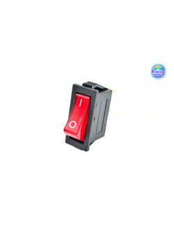 KCD3 Rocker Switch ON-OFF 2 Position 3 Pin Red( 1 ตัว)