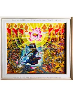 ผลงานศิลปะ "พระแม่ธรณีบีบมวยผม"