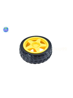 ล้อยางสำหรับ Smart Robot Car ล้อหุ่นยนต์ เส้นผ่านศูนย์กลาง 65 มม. (1 ล้อ)