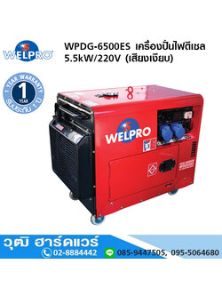 WELPRO WPDG-6500ES เครื่องปั่นไฟดีเซล 5.5kW/220V (เสียงเงียบ)