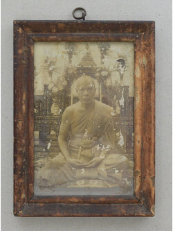 ภาพถ่ายขาวดำ หลวงพ่อสด วัดปากน้ำ (พร้อมกรอบ)