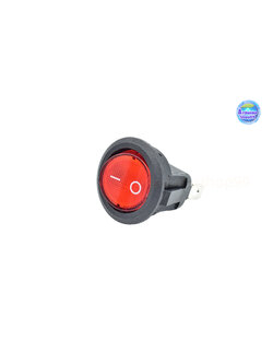 12V LED Dot Light Car Boat Auto Round ON/OFF Rocker Red( 1 ตัว)