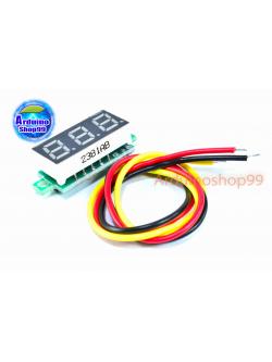 จอแสดงผล ค่าโวลต์ DC voltage meter head 0.28 inch LED DC 0V - 100V (สีน้ำเงิน)