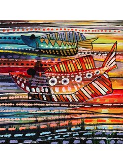 ผลงานศิลปะ "ทวนกระแสน้ำ"