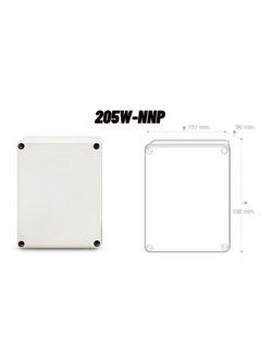 NANO กล่องพลาสติกกันน้ำ กล่องกันน้ำ ขนาด 6*8*4 นื้ว รุ่น 205W-NNP สีขาว นาโนพลัส