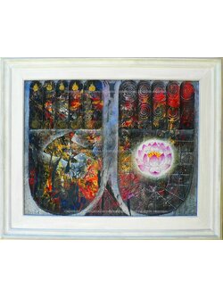 ผลงานศิลปะ " รอยพุทธบาท"