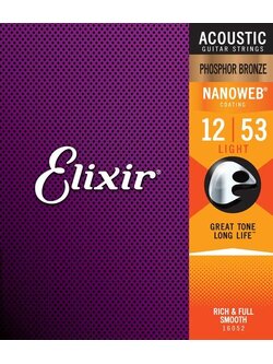 Elixir - โปร่ง (Acoustic) Phosphor Bronze Nanoweb Light 12-53