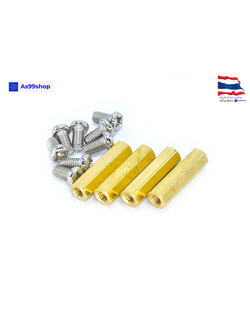 M3*18 double-pass hexagonal Copper column (female-female)+Nut M3*6 = 8 ตัว
