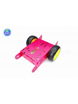 โครงรถหุ่นยนต์ Aluminum alloy robot Smart car ล้อเหลือง/ยางดำ