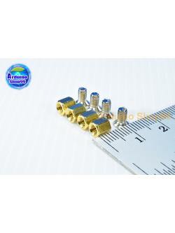 M3*4 double-pass hexagonal Copper column( 1 ชุด 4 ตัว )+น๊อตหัวตัดแบบฝัง 4 ตัว