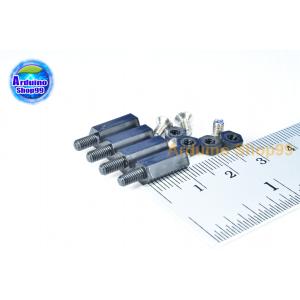 M3*12+6 Column single head Black ( 1 ชุด 4 ตัว )+น๊อตหัวตัด