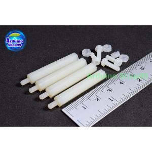 M3*35+6 Column single-pass white ( 1 ชุด 4 ตัว )+น๊อตพลาสติก