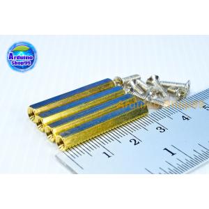 M3*30 double-pass hexagonal Copper column( 1 ชุด 4 ตัว )+น๊อตหัวตัด 8 ตัว
