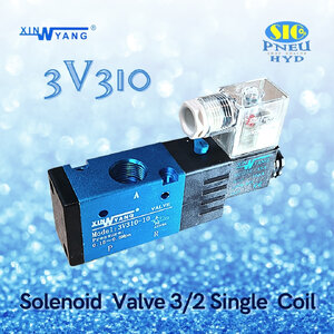 3V310 : SOLENOID VALVE XINYANG โซลินอยด์วาล์ว 3/2 SINGLE COIL PORT 3/8" PT