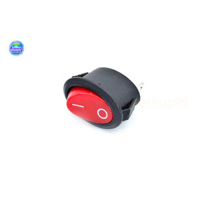 KCD7 6A Oval Switch Red 2 Pins( 1 ตัว)