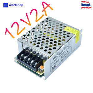 สวิตชิ่งเพาเวอร์ซัพพลาย Switching Power Supply 12V 2A 24W(สีเงิน) T-24-12