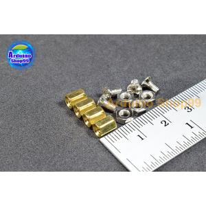 M3*5 double-pass hexagonal Copper column( 1 ชุด 4 ตัว )+น๊อตหัวตัด 4 ตัว
