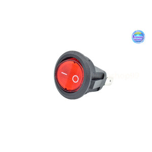 12V LED Dot Light Car Boat Auto Round ON/OFF Rocker Red( 1 ตัว)