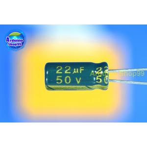 22uf 50V capacitor electrolytic(1 ชุด 10 ตัว)