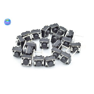 Micro switch button ไมโครสวิตช์ กดติดปล่อยดับ 6 *6 * 5 MM แบบ 2 ขา ขายาว 7mm (จำนวน 20 ชิ้น)