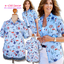 Ha3873 *แบรนด์นอก Cotton Trader* ไซส์ 20 เสื้อเชิ๊ตแขนสั้นสาวอวบสีฟ้าลายดอกไม้ งานสวยผ้าคอตตอนเนื้อดี รอบอก 52 วงแขน 23 ชาย 54 ยาว 29 นิ้ว