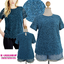 Ha4845 *แบรนด์นอก Teddi* เสื้อลูกไม้ยืดสีน้ำทะเลมีซับในยืดในตัว ทรงสวยผ้าดี รอบอก 46 ยืด 50 วงแขน 22 - 25 ชาย 48 - 54 ยาว 29 นิ้ว
