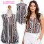 Ha6469 *แบรนด์นอก Torrid* ไซส์ 4 เสื้อแขนกุดผ้าโพลีเนื้อพริ้วไม่หนา แต่ไม่บางใส เนื้อดีลื่นไม่ยับ สีโกโก้สลับดำ ลายทางลงช่วยให้ดูผอม ใส่ตัวเดียว หรือกับเสื้อคลุมก็สวย รอบอก 60 - 62 วงแขน 28 ชาย 72 ยาว 33 นิ้ว