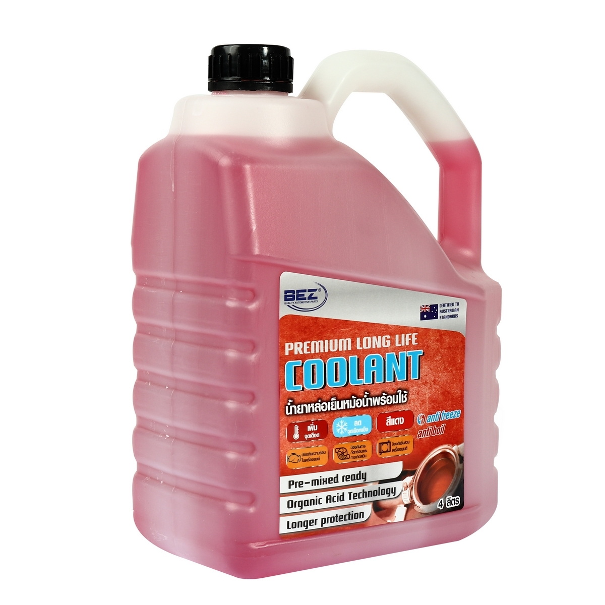 BEZ น้ำยาหล่อเย็นหม้อน้ำ สีแดง ขนาด 4L