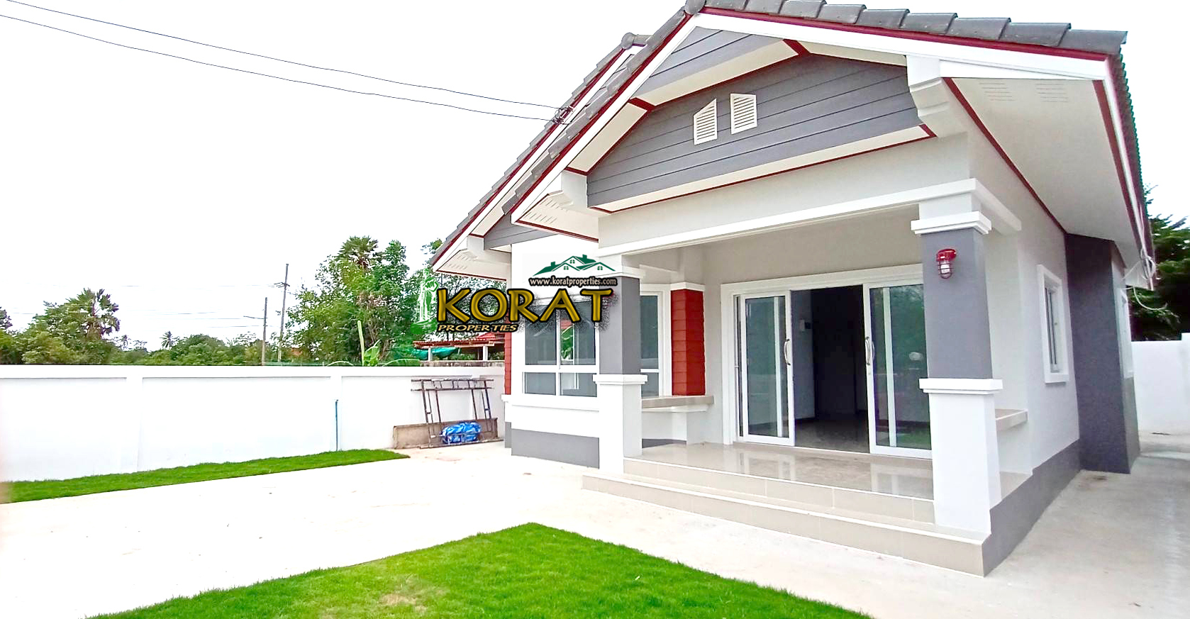 ขายบ้านเดี่ยวใหม่ ชั้นเดียว 45ตรว. โซน ประโดก หมื่นไวย #รหัสทรัพย์ KP-0254