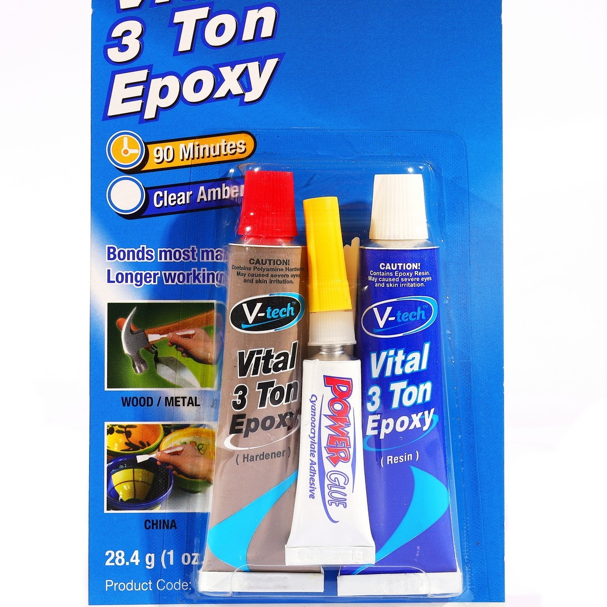 V-tech VT-143B กาวอีพ็อกซ์ซี่สีใส แบบผสม 32g (แห้งช้า)