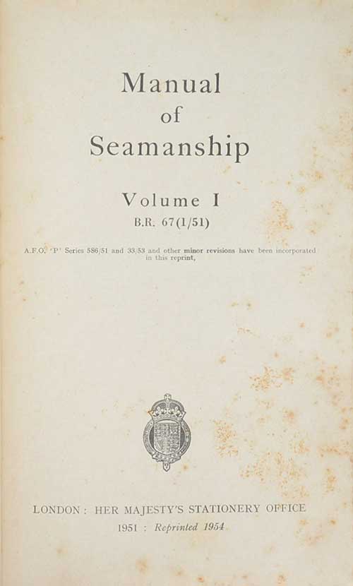 MANUM OF SEAMANSHIP VOL. I-III (3 เล่ม)