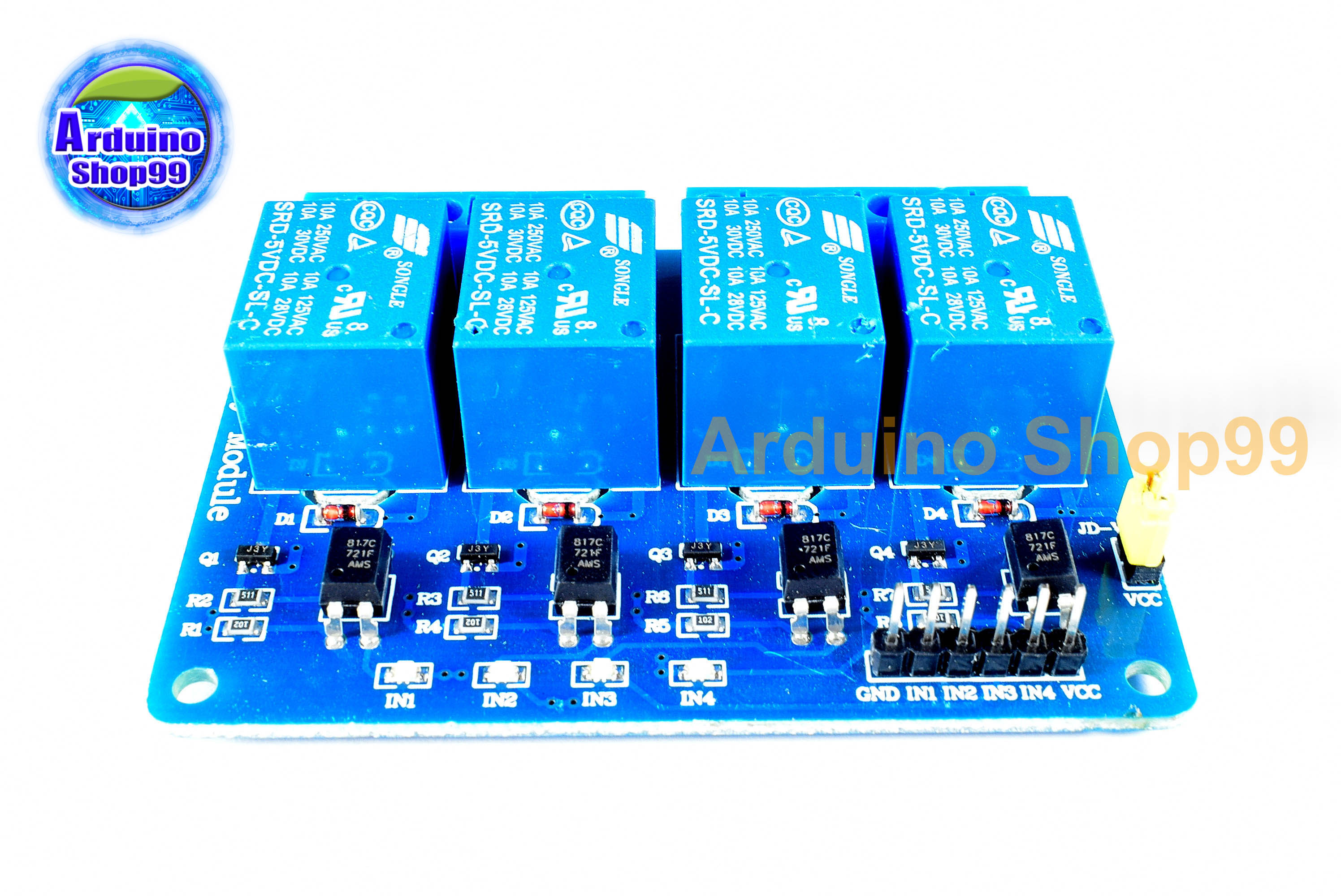 Relay 5V 4 channel 10A